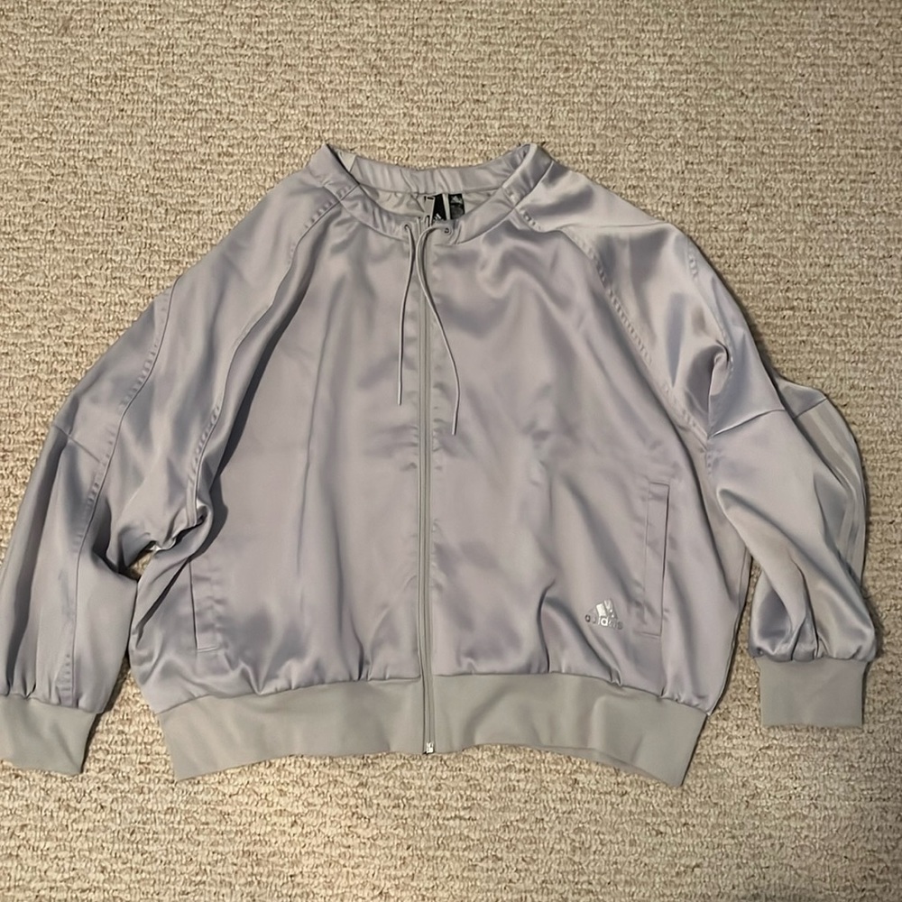 Silver Adidas Bomber Jacket